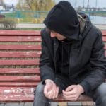 Drug addict on the street